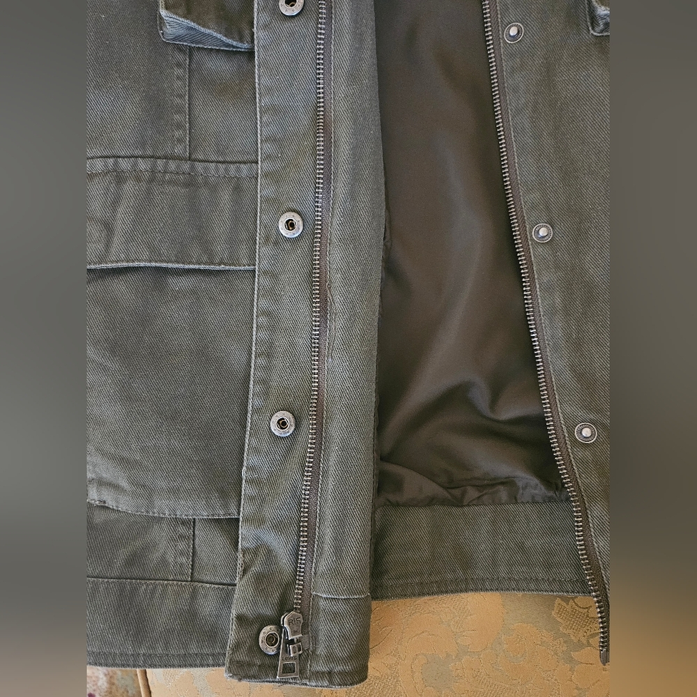 NWOT Levi Strauss & Company Women's Safari Denim Olive Green Utility Jacket - Picture 5 of 16